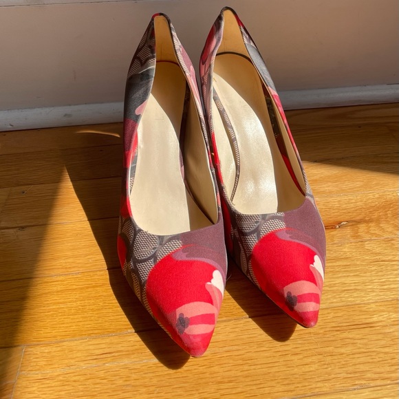 Nine West floral heels sz. 9 - Picture 2 of 5